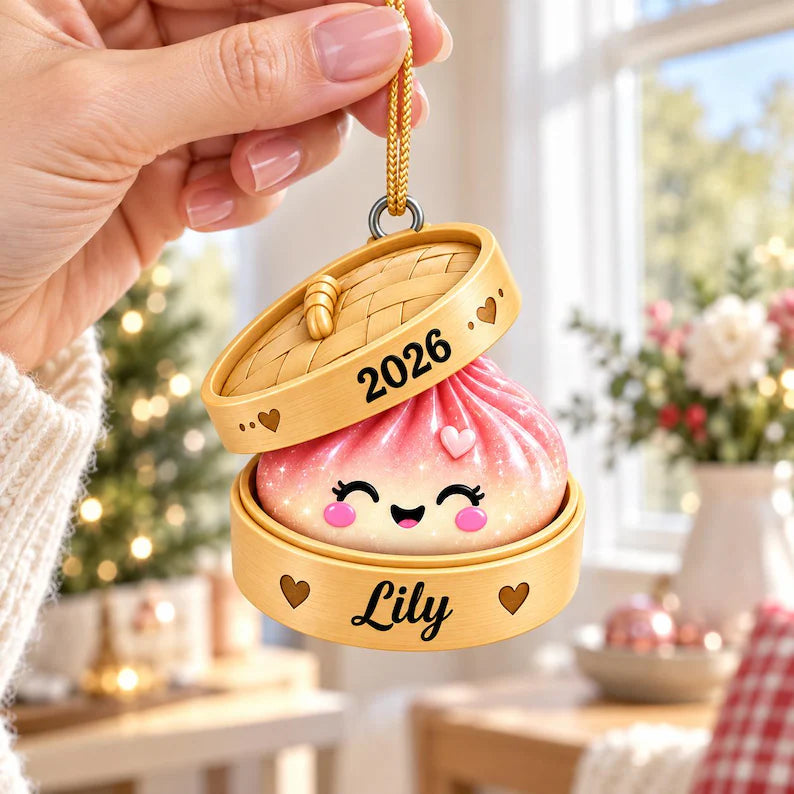 Personalized Squishy Ornament with 3D Raised Front, Custom Dumpling Name Keepsake, Cute Kawaii Christmas Gift, 2026 Kids Decor 7efcd7a2-abdd-4f8f-807f-66ba6e99853f-gfhjfghj-2-.webp