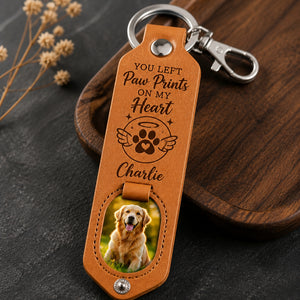 Pet Memorial Leather Photo Keychain – You Left Paw Prints On My Heart - Personalized Leather Keychain 7f06ad52-9e7b-447c-924c-251478fe8c05.jpg