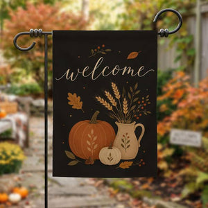 Welcome Fall Garden Flag, Pumpkin Welcome Flag, Autumn Porch Decor, Farmhouse Harvest Yard Flag, Rustic Outdoor Seasonal Flag 7f08147d-ef2d-417e-b4fe-20e682d472bf-ghgh-3-.jpg
