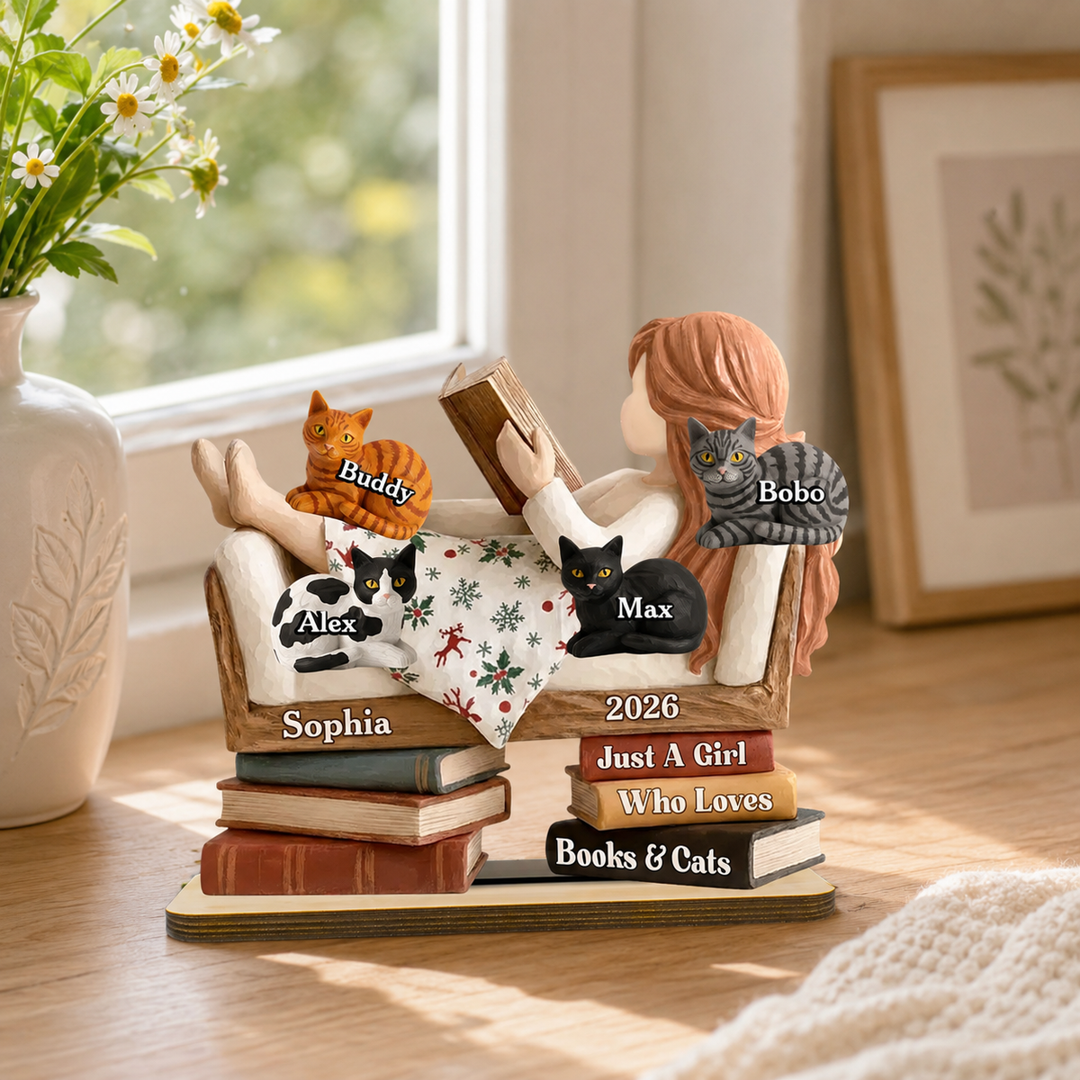 Just a Girl Who Loves Books & Cats - Personalized Wooden Plaque - Gift For Cat Lovers & Book Lovers 7f12c872-ca3d-4d7d-b0f8-7ca9483fb8b4-banner-1.png