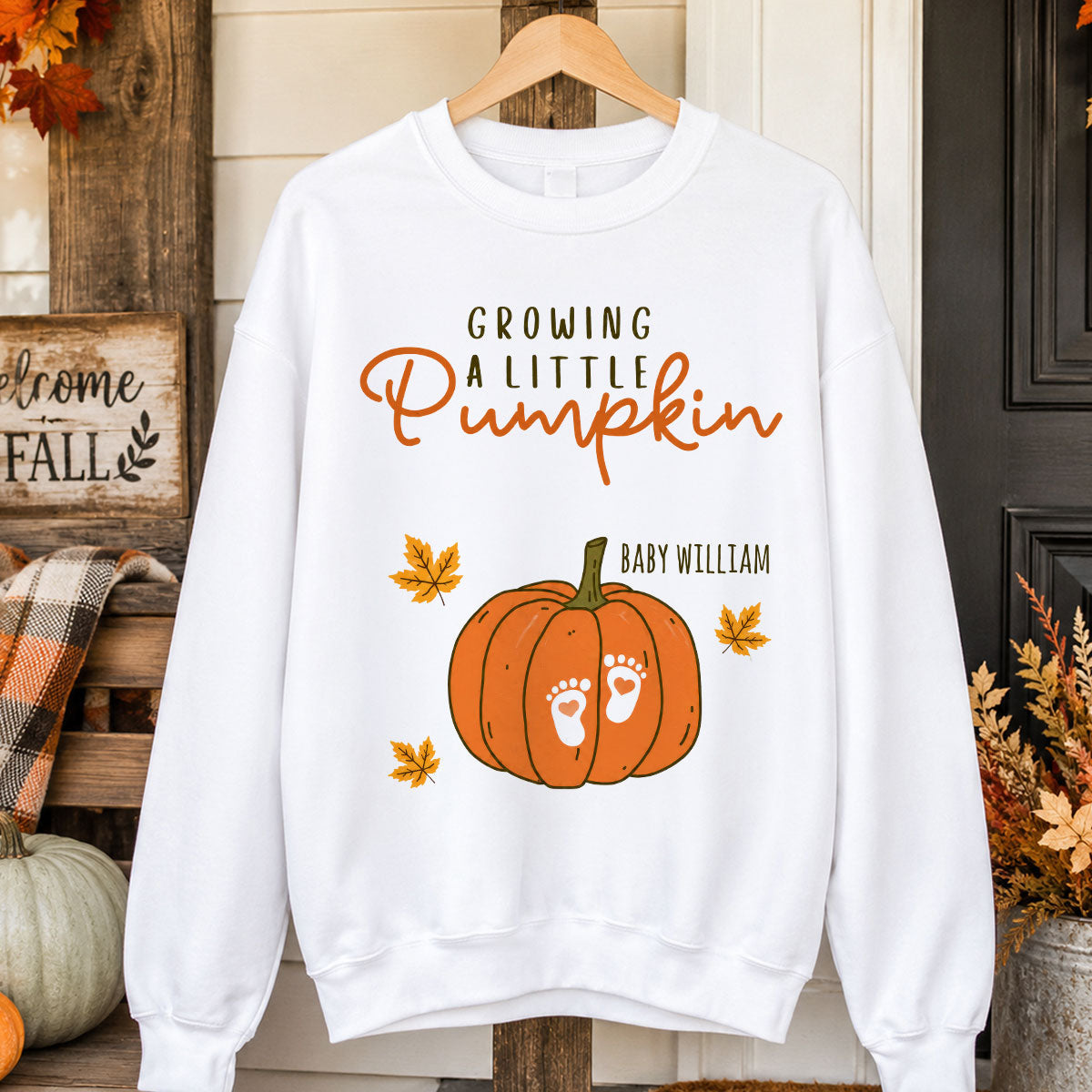 Growing A Little Pumpkin - Personalized Shirt - Fall Season Gift For Wife, Daughter 7f16a02f-3529-4096-b686-45a37f32a36f-4.jpg