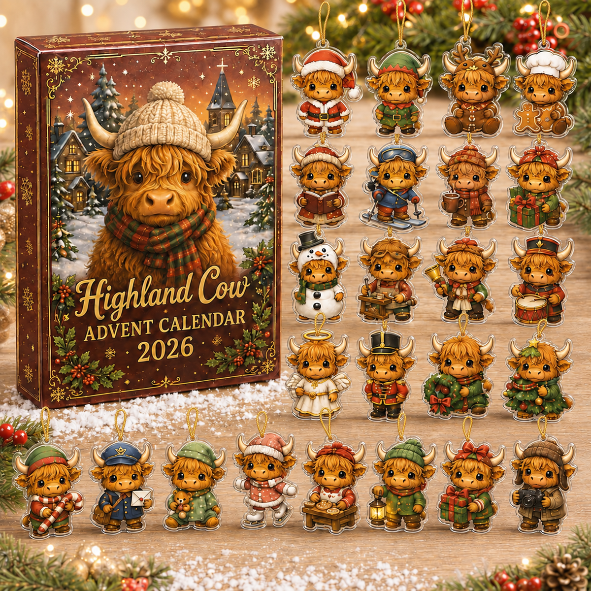 2026 Highland Cow Advent Calendar, 24 Christmas Acrylic Charms, Farmhouse Holiday Decor 7f3e2579-3431-46ac-88b8-78b905c79c18-2.png