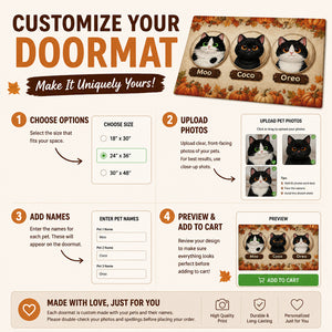 Autumn Pumpkin Patch Cat Portrait Doormat (3 Pets) - Personalized Doormat 7f703b9f-dc2e-42a0-a667-0f3340789f57.jpg