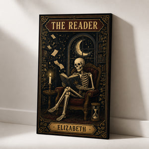 The Reader Personalized Name Canvas – Gothic Skeleton Book Lover Wall Art - Personalized Canvas 7fa893a9-5cc6-4d26-88b7-5019a946dea3.jpg