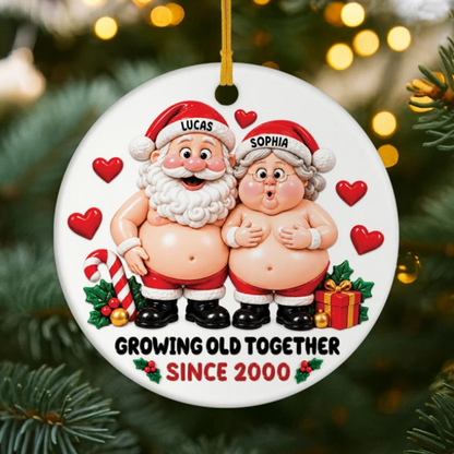 Growing Old Together Santa Couple 3D Ornament - Custom Anniversary Gifts 7faf154c-3875-4fd4-838d-8dae9973e7f4-2.png