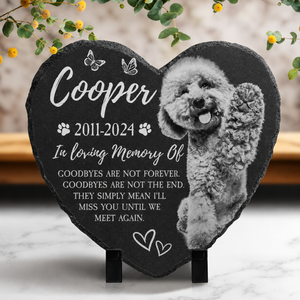 Personalized Photo Pet Memorial Stone: Engraved Dog Remembrance Gift