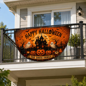 Personalized Halloween Ghost Pumpkin Bunting Flag, Custom Family Name Semicircular Flag, Outdoor Banner, Fall Decor Flag 7fc5c497-7b87-4c35-a927-681321d1f757-3.jpg
