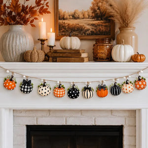 Fall Wooden Pumpkin Garland, Farmhouse Mantel Banner, Autumn Wall Decor, Rustic Thanksgiving Hanging, Orange Black White Pumpkin Decoration 7ffb8969-1005-4652-81ba-86a9fae6162d-ggfgfgfgfnbhgf-2-.webp