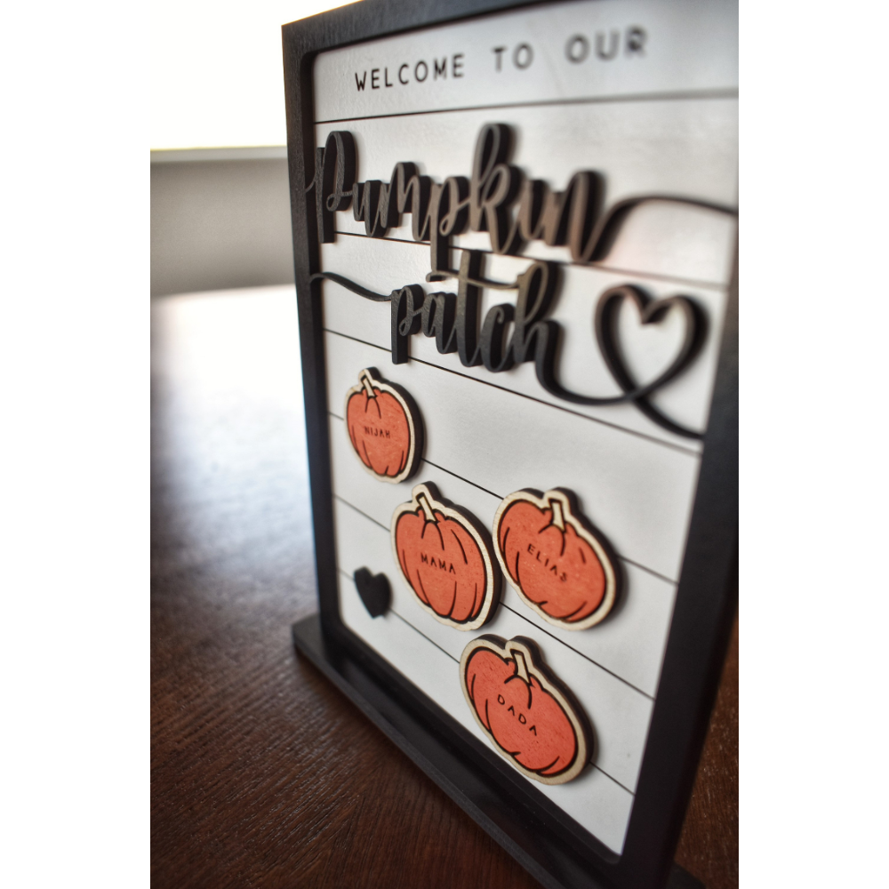 Welcome To Our Pumpkin Patch - Personalized Wood Sign - Halloween Gift For Family
