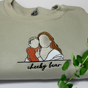 Personalized embroidered custom mom photo shirt