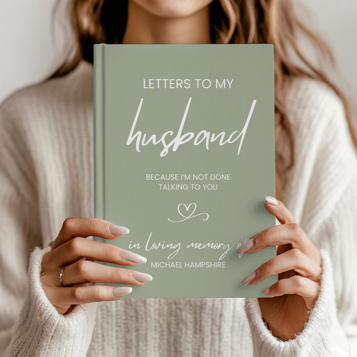 Letters to My Husband Grief Journal, Personalized Loss of Spouse Gift, Custom Notebook Memorial Keepsake Memory Widow Loss of Husband