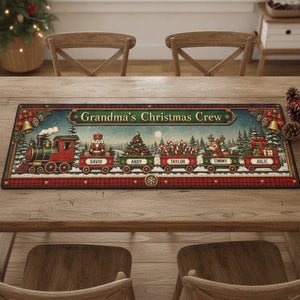 Christmas Train Family - Personalized Runner Rug