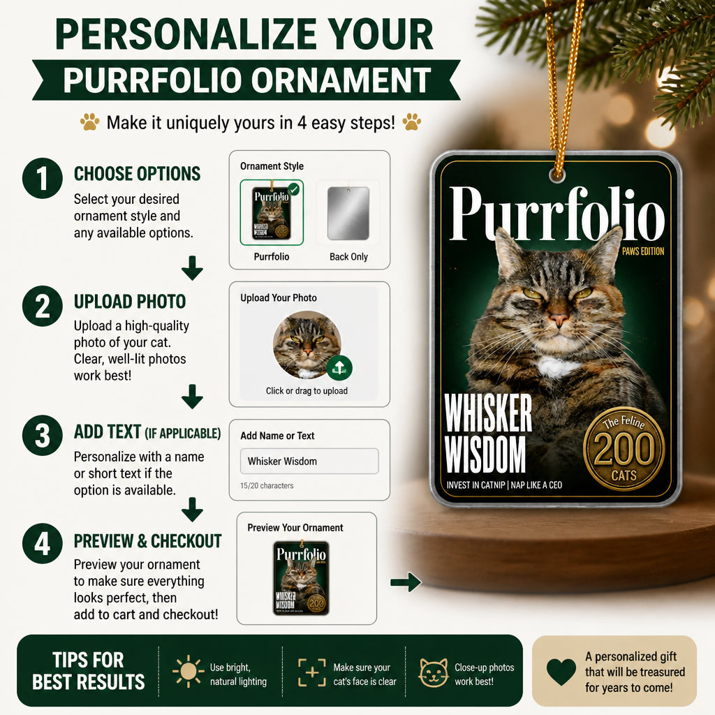 Purrfolio Paws Edition Magazine Cover Ornament – Upload Your Pet Photo - Personalized Aluminum Ornament 802b2da6-649b-4583-98b8-543d126af5a3.jpg