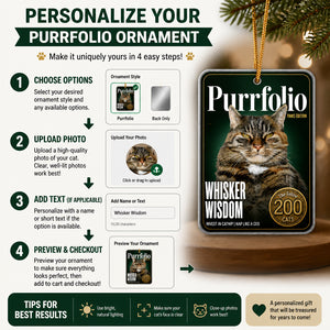 Purrfolio Paws Edition Magazine Cover Ornament – Upload Your Pet Photo - Personalized Aluminum Ornament 802b2da6-649b-4583-98b8-543d126af5a3.jpg