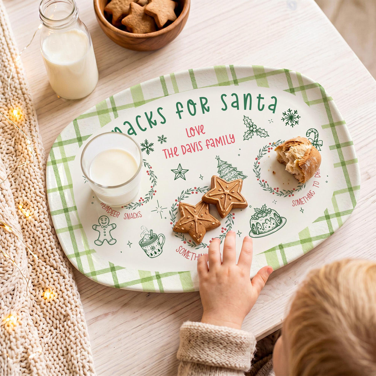 Personalized Santa Cookie Plate, Cookies for Santa Platter, Custom Holiday Christmas Plate for Family, Christmas Gift 802cabc4-0be3-42a7-865c-2d328e63c02c-8.jpg