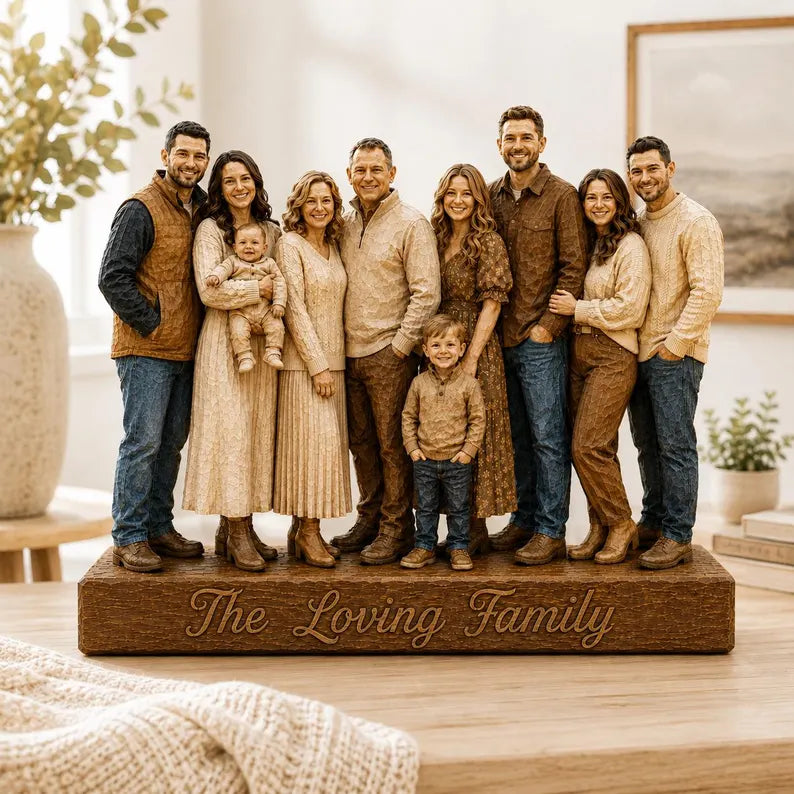 Personalized Family Figurine, Custom Family Portrait Statue, Wooden Family Keepsake, Gift For Mom Dad, Family Gift With Dog 802e8d18-2c0b-41af-8132-021b62d4215f-fdgfdg-3-.webp