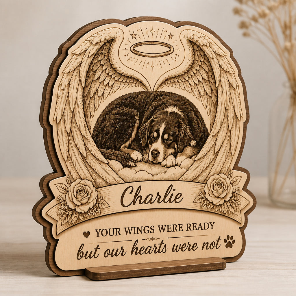 Pet Memorial Winged Heart Desk Plaque – Photo + Name - Personalized Wooden custom shape Standing 2 layer (5mm) 8040d0ed-b095-4bdd-aa99-f5cbe37a7c95.jpg