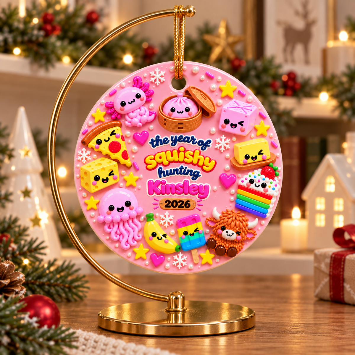 Personalized The Year Of Squishy Hunting 3D Relief Ornament, Funny Xmas Squishy 2026 Gift For Kids, Squishy Lovers, Dumpling Kids Keepsake 8089aea7-4eaa-4f30-9624-1107fec33a92-25b5b923-6f9b-4ed0-9092-672bb1dfab19.png