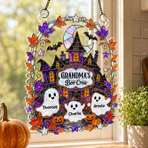 Grandma's Boo Crew Haunted House - Personalized Acrylic Window Hanging - Halloween Decoration For Grandma 80ac49fd-a92b-4490-bb29-b33ea876e89a-banner-9.webp
