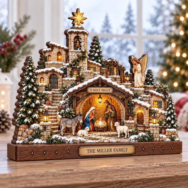 Personalized Nativity Christmas Village Wooden Block, Custom Family Holy Night Decor, Religious Christmas Winter Festive Home, Xmas Gift 80b2a3b7-48f5-4b30-bccb-2378b7240424-ghgh-26-.webp