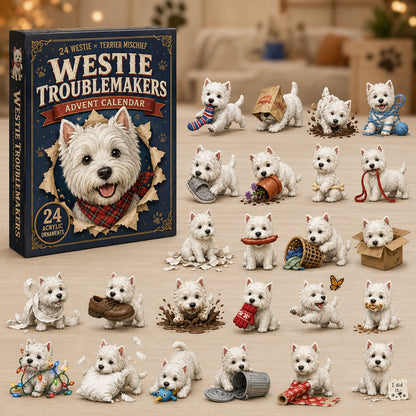 Westie Troublemakers Advent Calendar 2026 - 24-Day Festive Countdown, Acrylic Charms Blind Box - Gift For West Highland Terrier Lovers 80c3aee0-bab3-4965-95a2-3fa6b6f9ece5-westie.jpg