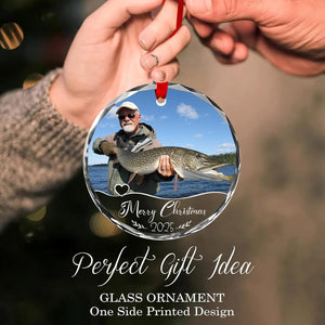 Custom Family Glass Ornament 2025 - Personalized Christmas, Ornament with Custom Name, Photo, Date - Perfect Keepsake Gift for Family, Dad, Mom, Him, Her, Couple