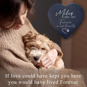 Personalized Pet Memorial Stone for Dogs and Cats | Custom Laser-Etched Weatherproof Garden Grave Marker | Natural Stone Bereavement Headstone Sympathy Gift
