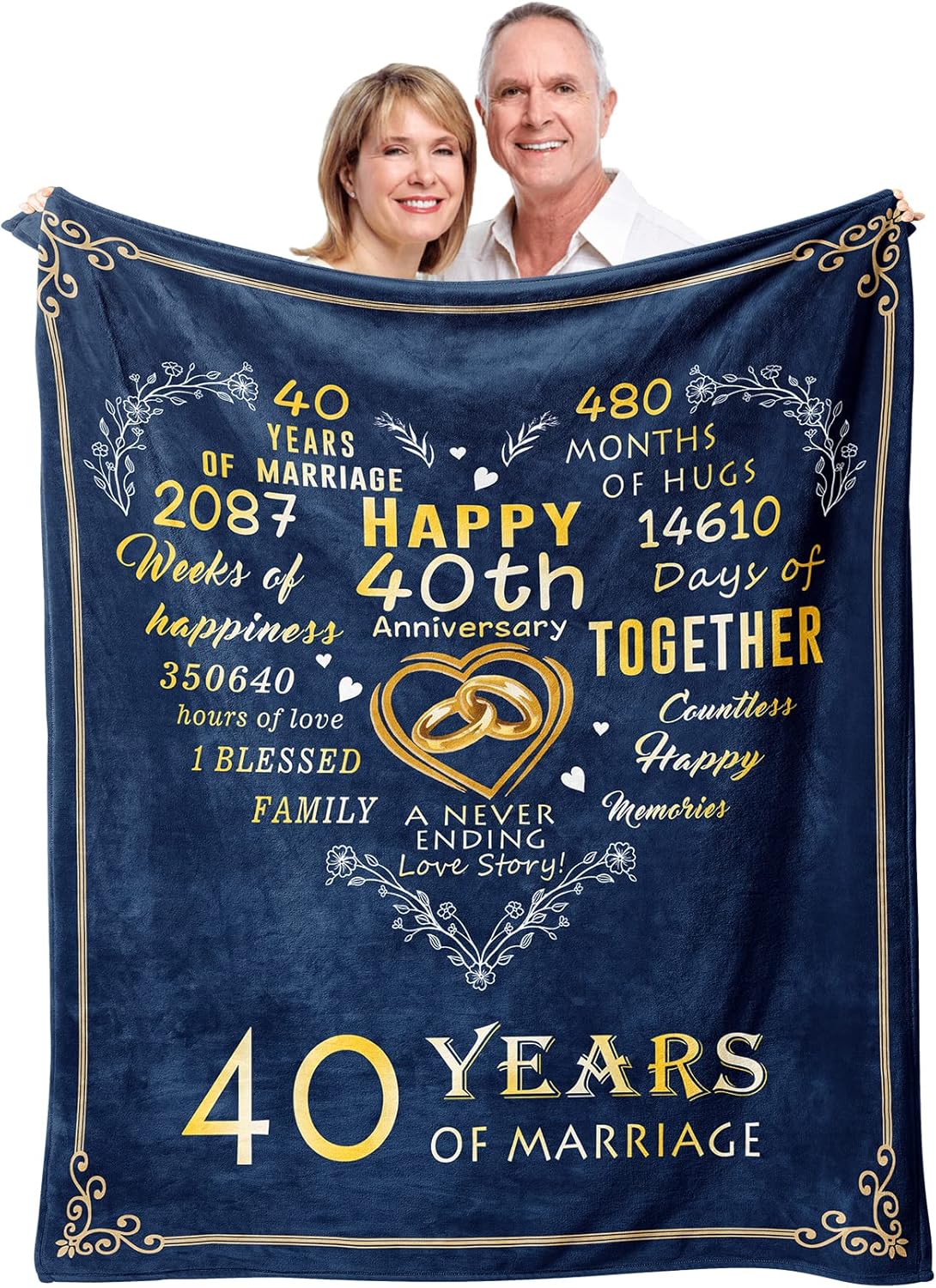 1st Anniversary Paper Gifts for Couple Husband Wife, 1 Year Anniversary Wedding Gifts for Him Her, First Anniversary Marriage Gifts,Romantic Bed Throw Blanket