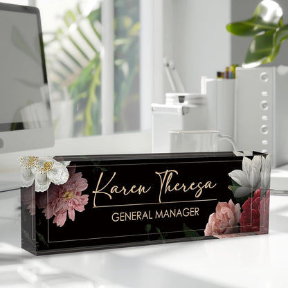 Custom Office Name Plate, Personalized Gifts for Women & Men, Appreciation Gifts for Employees, Boss, Teacher - Office Desk Accessory