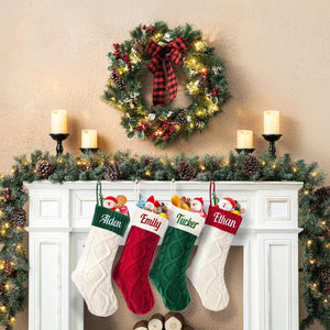 Personalized Christmas Stockings,Embroidered Christmas Stocking with name,Christmas Gift,Knit Christmas Stockings,Monogram Family Stockings