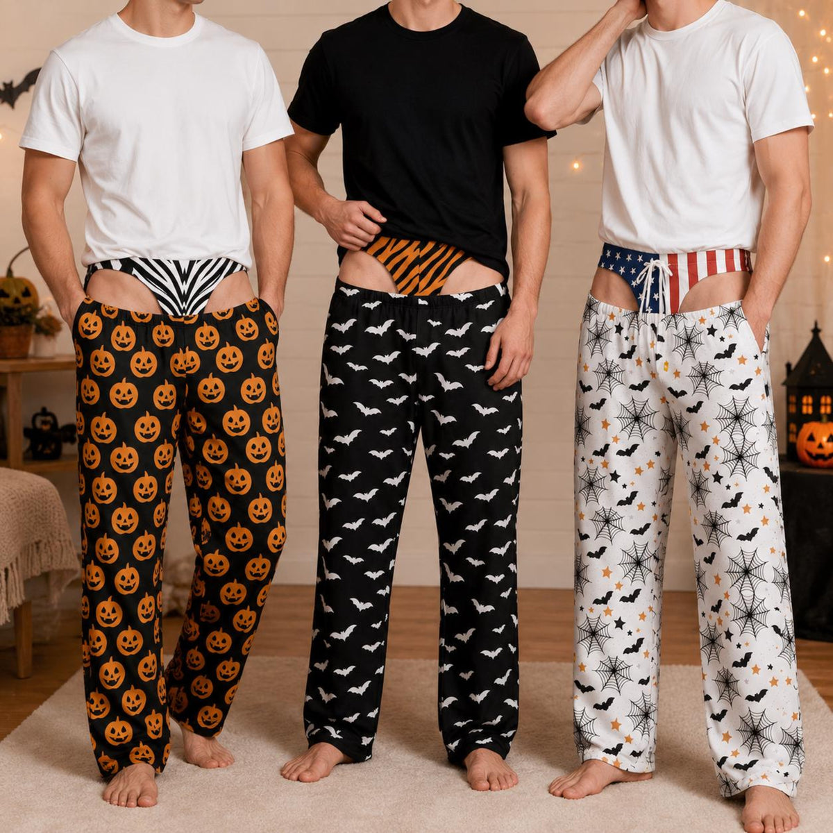 Custom Men's Halloween Pajama Pants, Funnny Fake Butt Bottoms,Personalized Prank Pjs Gift for Him 810efb18-9a5d-4d46-875b-3b837ee8457a-2.jpg