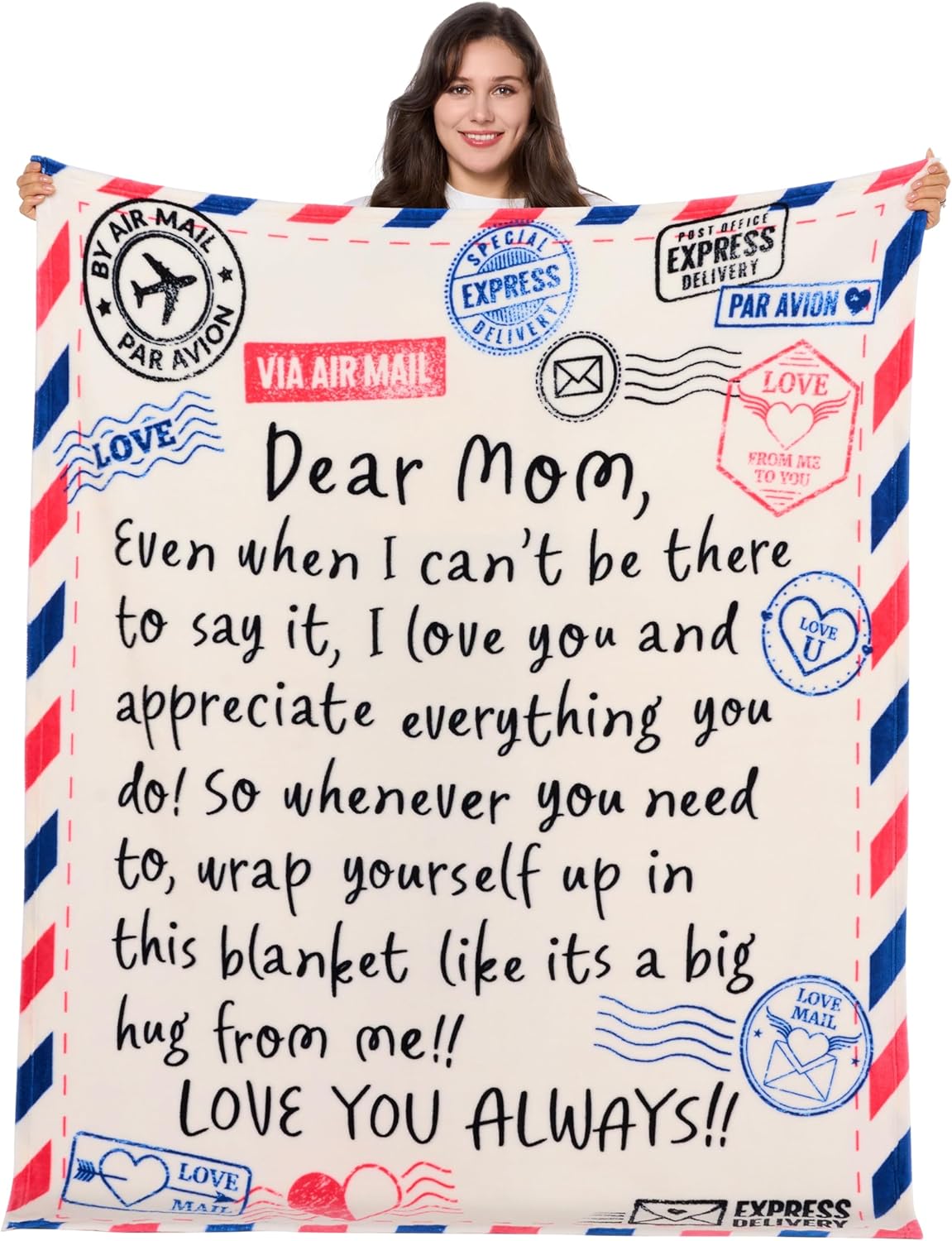 Mothers Day Blanket Gifts for Mom Soft Flannel Mom Blanket for Wife Grandma Birthday Present for Women from Daughter Son