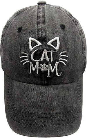 Custom Embroidered Cat Mom Cap, Personalized Baseball Cap