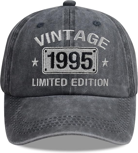 Vintage 2005 1995 1985 1975 1965 1955 1945 1935 1925 Limited Edition Embroidered Adjustable Baseball Cap