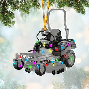Personalized Lawn Mower Christmas Ornament Lawnmower Ornament Lawn Christmas Tree Lawnmower Ornaments with Xmas Lights Gardening Christmas Tree Ornaments