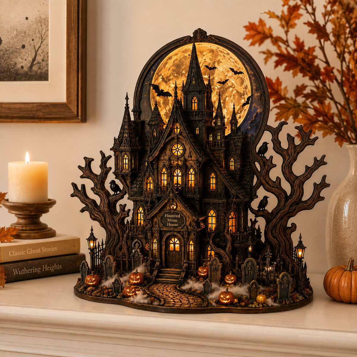 Personalized Haunted House Halloween Wooden Block Decor, Custom Name Gothic Moon Mansion with Pumpkins & Graveyard 811b6a7a-db89-470f-826f-8465c0541b04-Image-Aug-12-2026-03_29_52-PM-4-.png