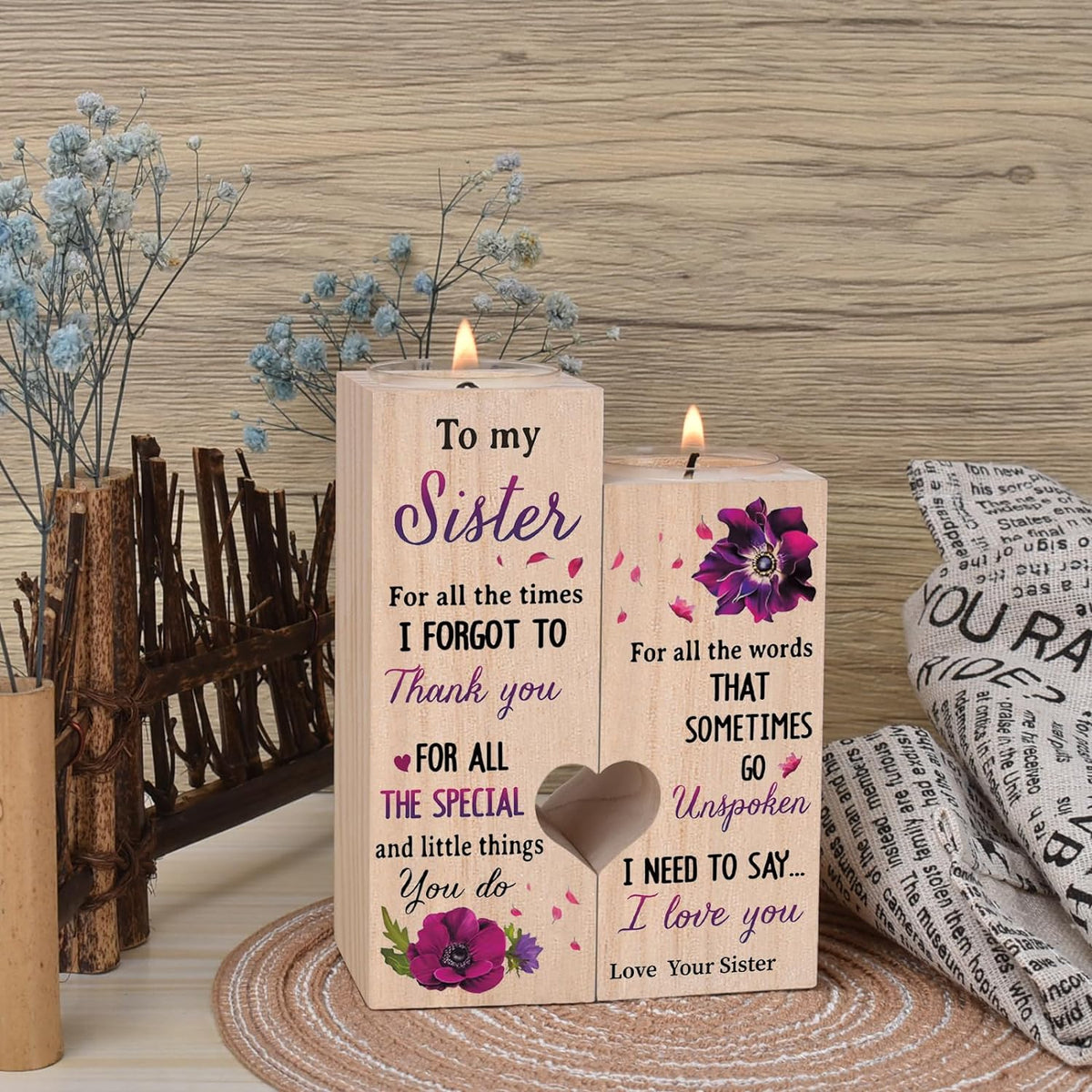 Sisters Gifts from Sister, Unique Birthday Gifts for Sisters, Best Sister Gift Ideas for Christmas Thanksgiving, Personalized Thank You Gifts
