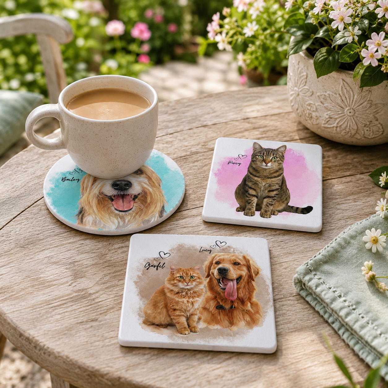 Custom Pet Portrait Ceramic Coaster, Watercolor Dog or Cat Memorial Gift, Personalized Pet Lover Drink Coaster Home Decor 812d6aa1-1542-48b3-95bc-2e95b1a2744d-banner-3.png