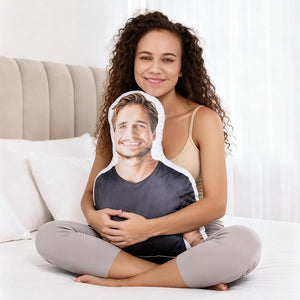 Personalized Photo Couple Pillow, Custom Face Picture Pillow, Boyfriend Birthday Gift, Valentine's Day Pillows, Personalized Valentine Gift, Couple Gifts