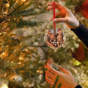 Personalized Crystal Christmas Ornaments with Photo,Custom Christmas Ornament,Wedding Gifts for Couples,Bridal Shower Gifts for Bride