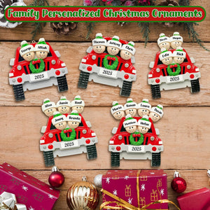 Personalized Christmas Ornaments 2025 Family of 2-6 Names Christmas Ornaments Custom Christmas Ornaments for Family, Parents, Friends, Xmas Tree Decoration, Gift