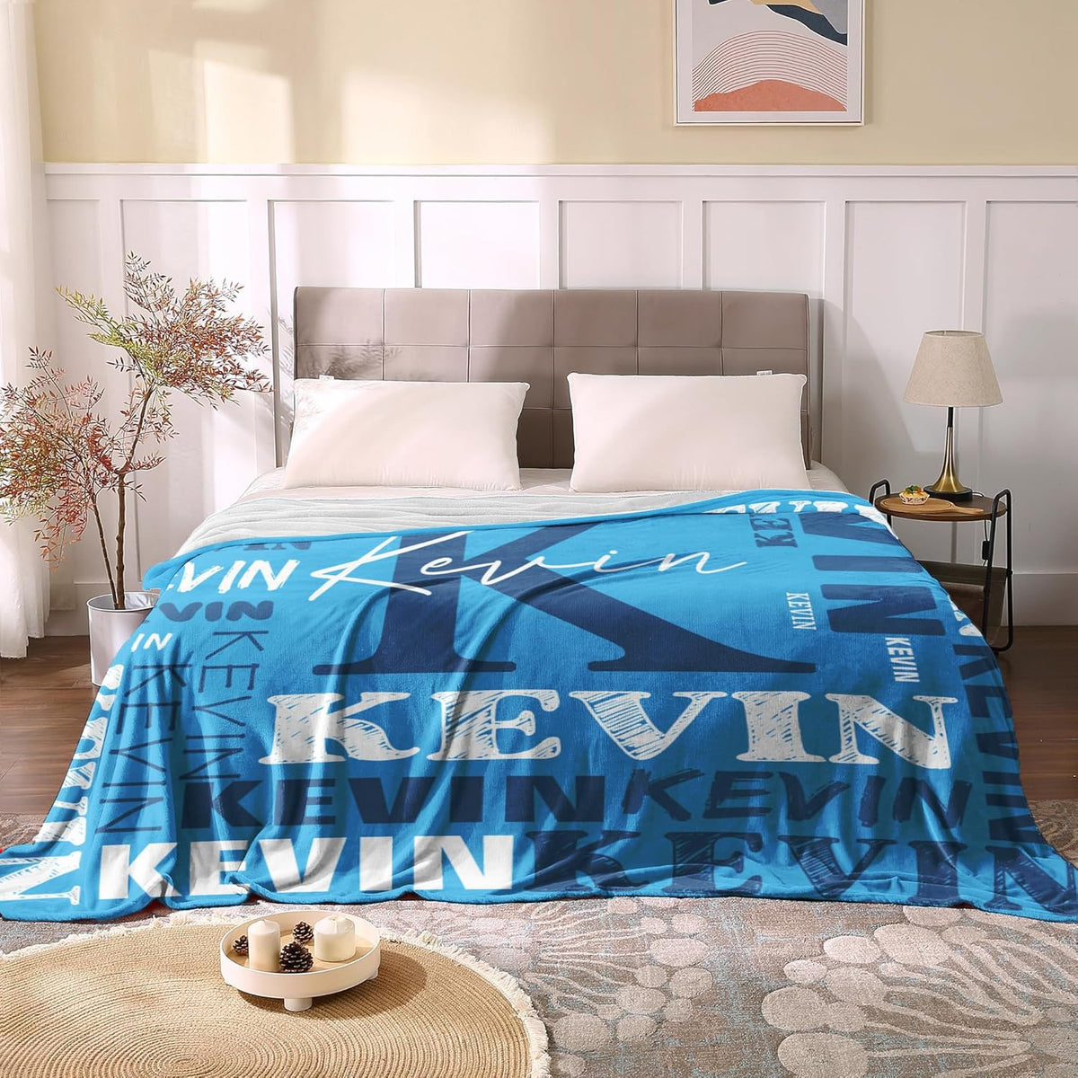 Personalized Blankets for Teen Girls Boys , Custom Blanket with Kids Names, Ultra-Soft Flannel Monogrammed Baby Throws Blankets, Customized Christmas Brithday Gifts for Adults