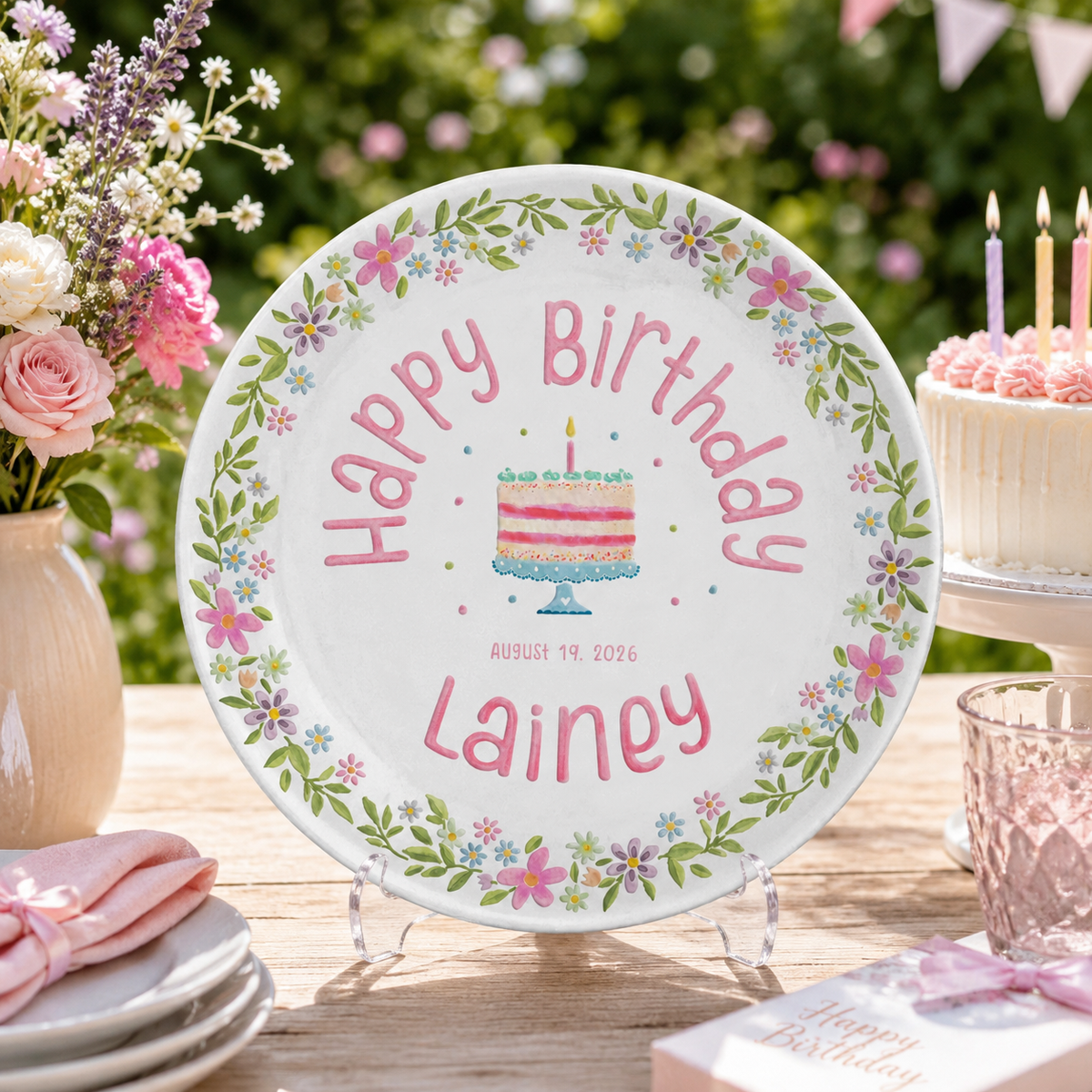 Personalized Girl Birthday Plate – Custom Name Ceramic Plate, First Birthday Keepsake Gift for Baby Girl 814a8d40-ea27-4f93-b3a6-4ec475978f4c-1.png