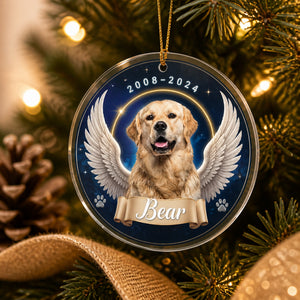 Angel Wings Pet Memorial Photo Ornament - Personalized Transparent Acrylic Ornament 814c94b5-e862-4c01-85fb-cb2306ad6897.jpg