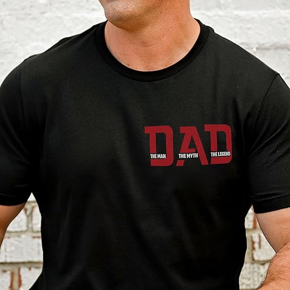 Personalized Shirt for Dad Grandpa Husband Papa - Best Dad Ever - Fathers Day Birthday Gift from Daughter Son Wife