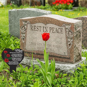 Mother's Day Memorial Stakes Grave Decorations for Cemetery Grave Plaque Stake Markers Memorial Mom Plaques Sympathy Garden Stake Waterproof Grave Stake Garden Cemetery Decorations for Grave Yard