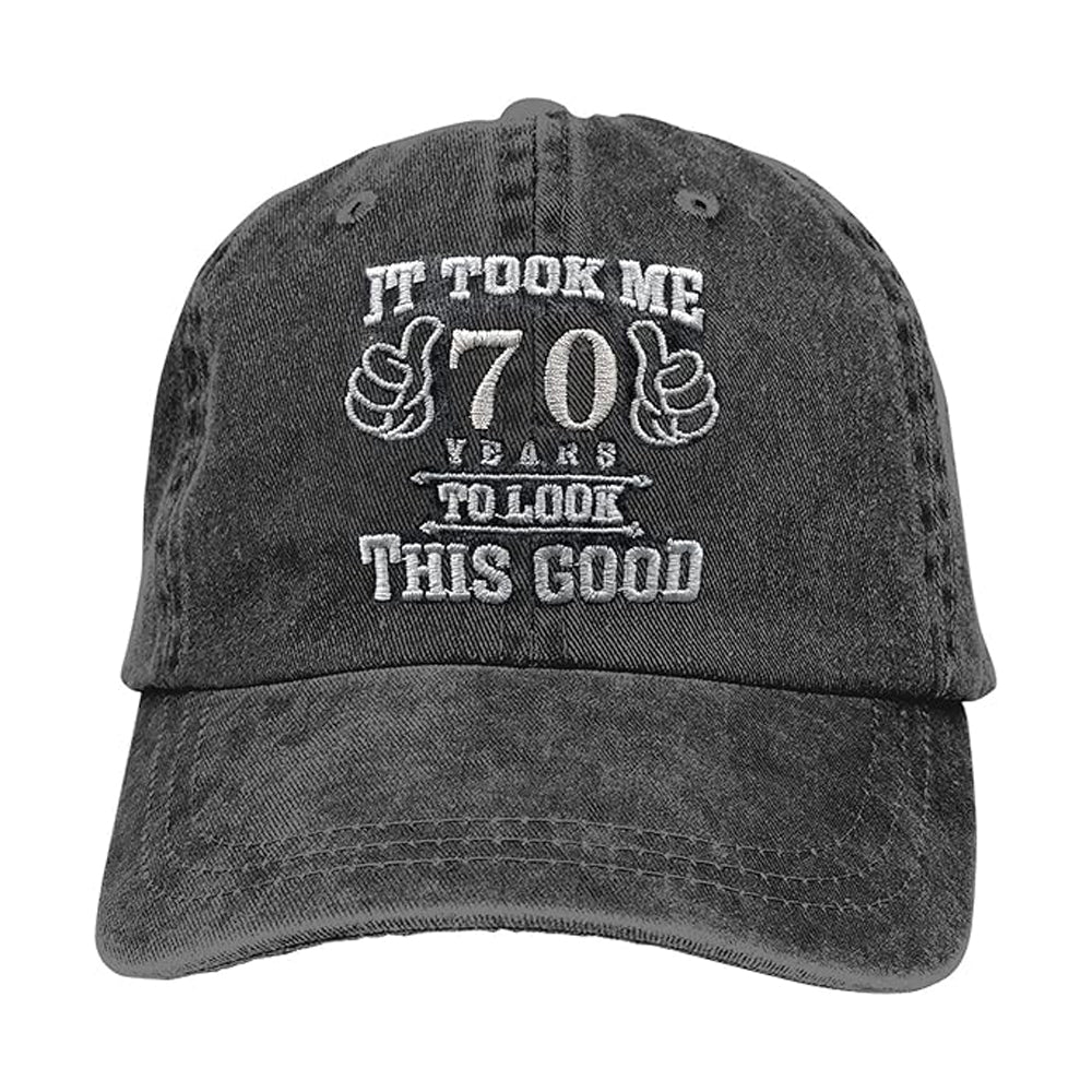 70th Birthday Gifts for Men, It Took Me 70 Years to Look This Good Vintage Embroidered Baseball Cap 1955 Hat 1945 - 1985 Adjustable Cotton Birthday