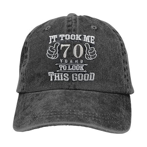 70th Birthday Gifts for Men, It Took Me 70 Years to Look This Good Vintage Embroidered Baseball Cap 1955 Hat 1945 - 1985 Adjustable Cotton Birthday