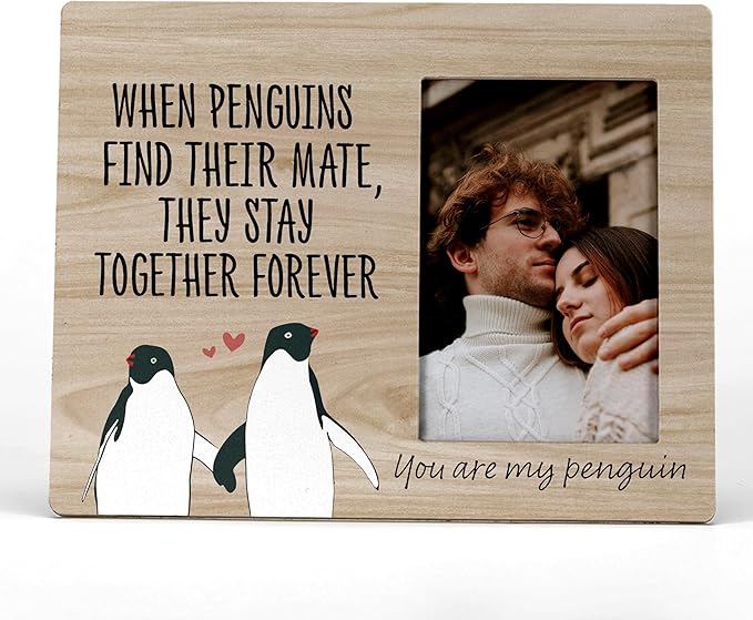 You Are My Penguin Couple Penguins Picture Photo FrameValentine Wedding Gifts For Girlfriend Boyfriend Husband Wife Bride Groom