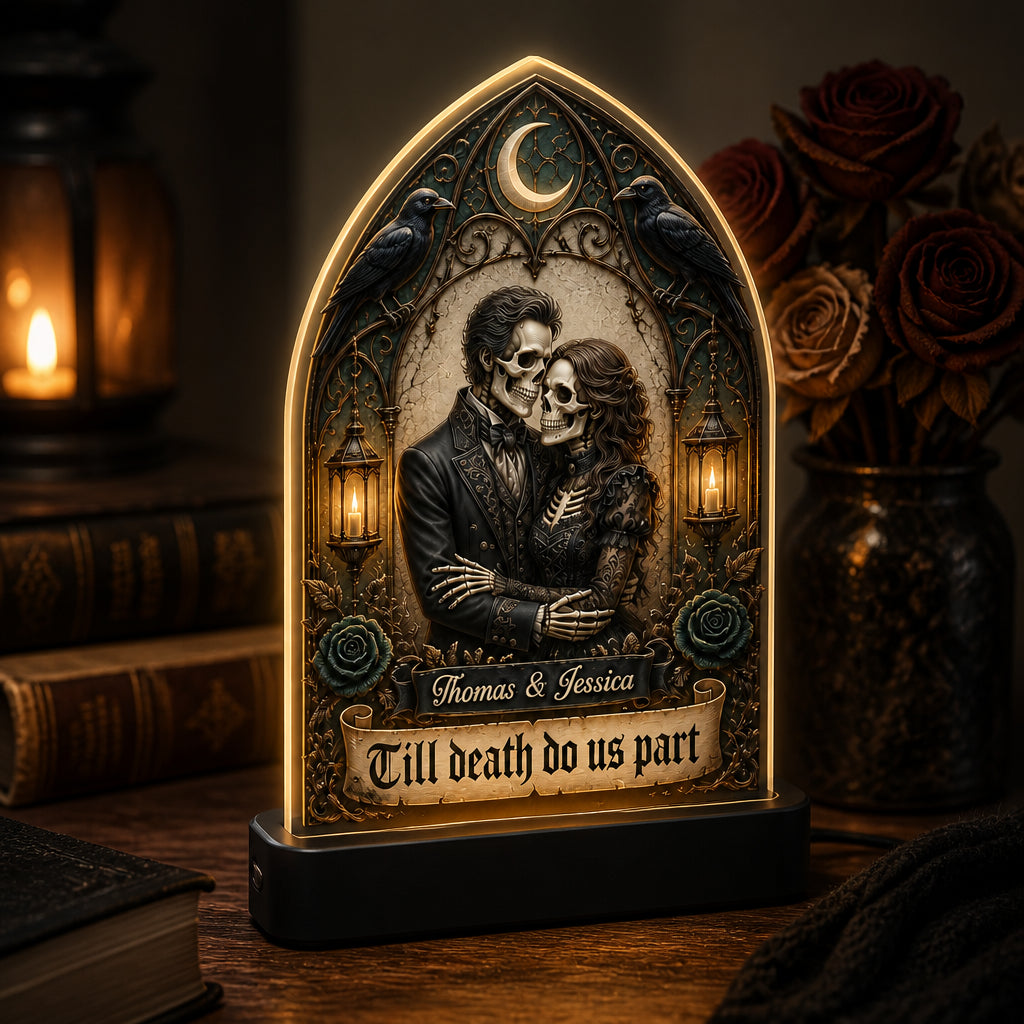 Gothic Skeleton Couple Night Light — Till Death Do Us Part (Photo + Names) - Personalized Acrylic Night Light 8170ad2b-6384-4f2c-b649-866a2e87fe96.jpg